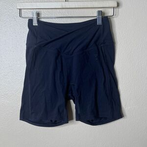 Gymshark Shorts Women's Small Black High Waisted Crossover Gym Active Wear